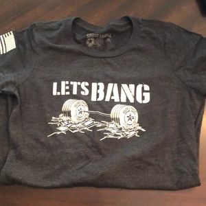 Savage barbell lets bang tee
